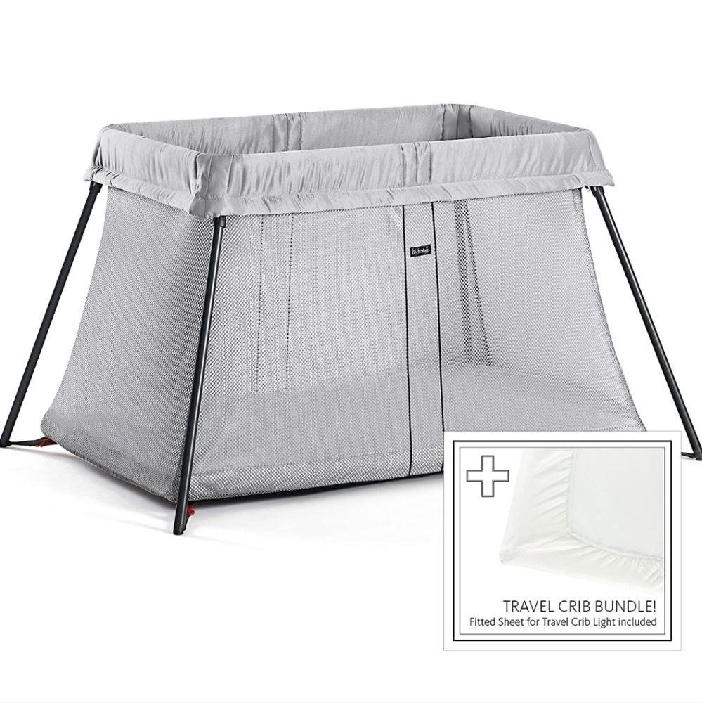 babybjorn travel crib light - fitted sheet bundle pack